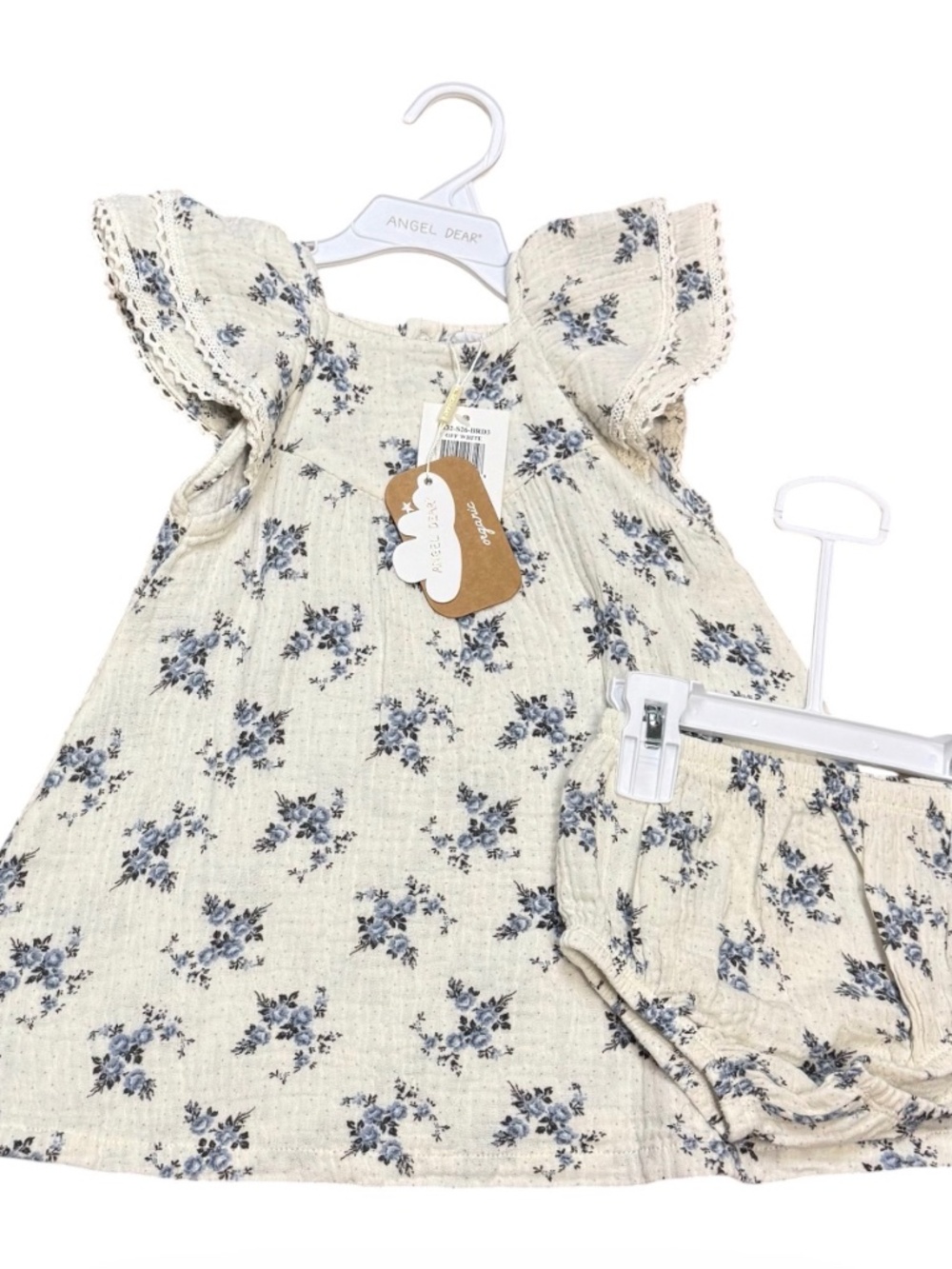 Angel Dear, Baby girls Belle Rosette dot Dress & Bloomer, NEW WITH TAGS
